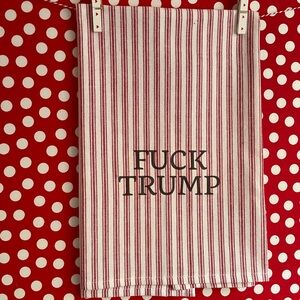 Bold Red and White Striped Towel